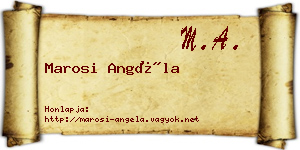 Marosi Angéla névjegykártya